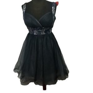 May Queen Couture  Black Cocktail Dress fits like size 2